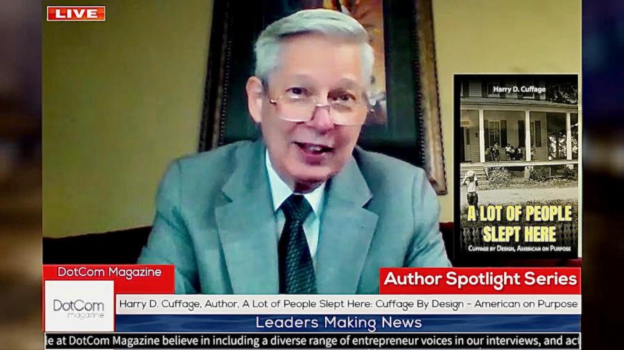 Harry D. Cuffage, Author, A Lot of People Slept Here, A DotCom Magazine Exclusive Interview