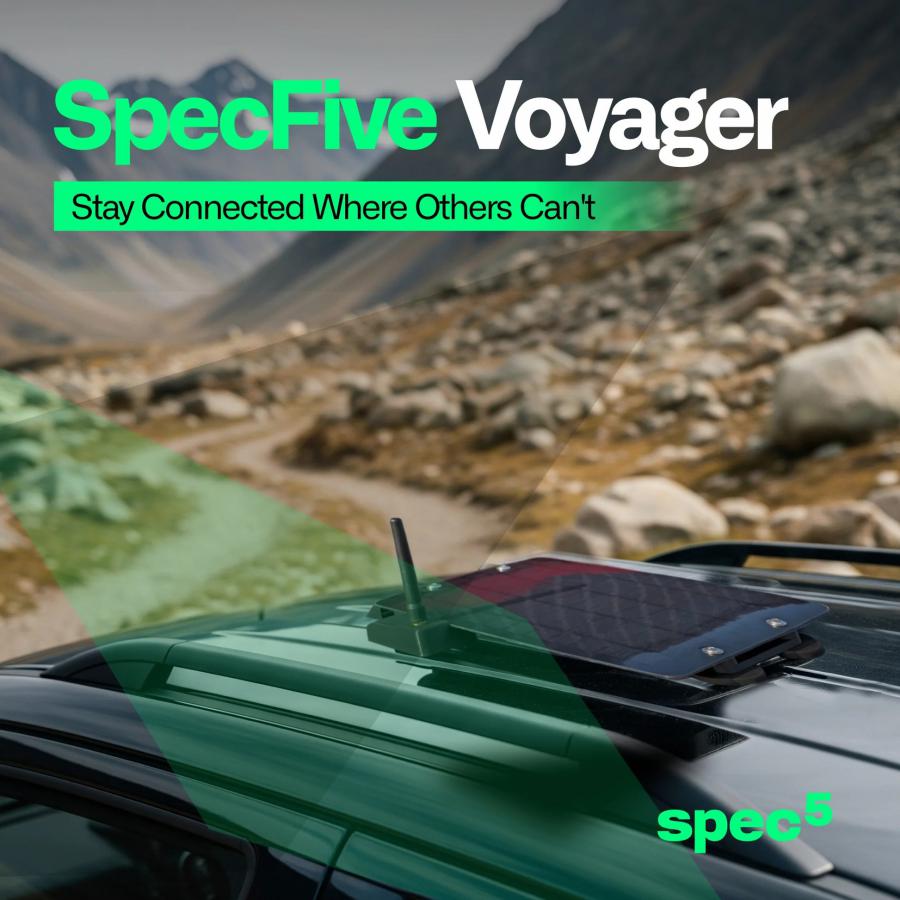 SpecFive Unveils Voyager: A Solar-Powered, Vehicle-Mounted Meshtastic Node for Reliable Off-Grid Communications