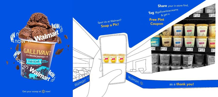 Gallivant Ice Cream Scoops Up Shelves at Walmart